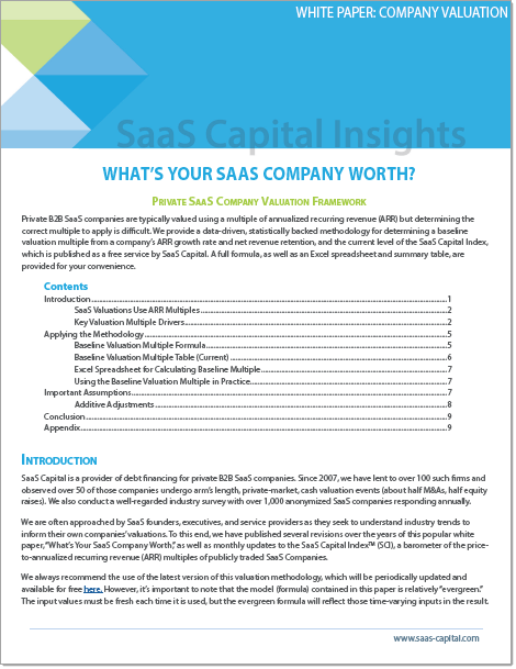 How to Value a SaaS Company 2024
